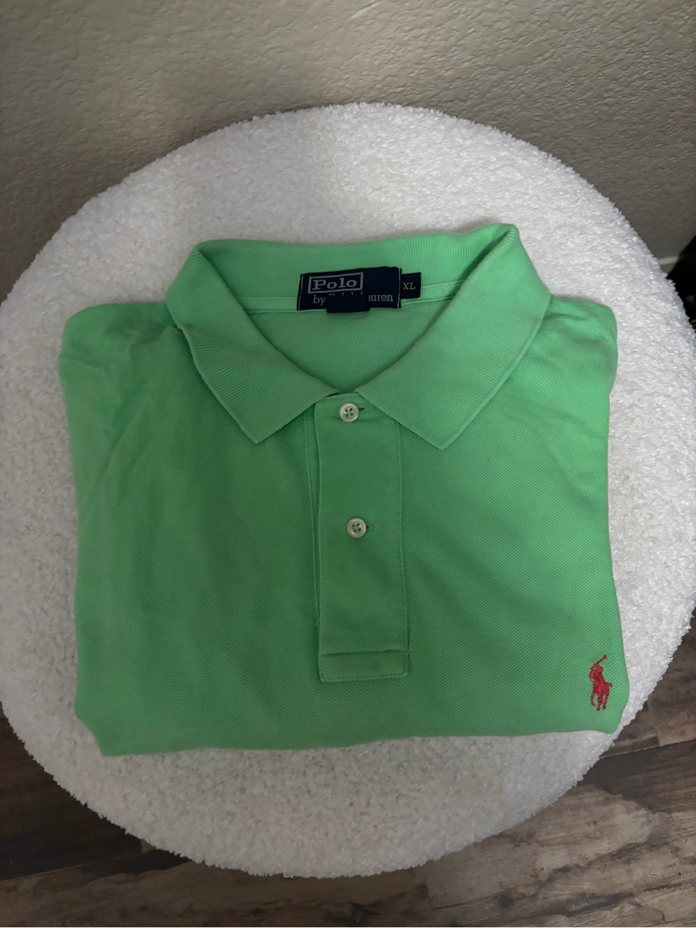 Preloved Polo by Ralph Lauren Men’s Lime Green Cotton Polo Shirt